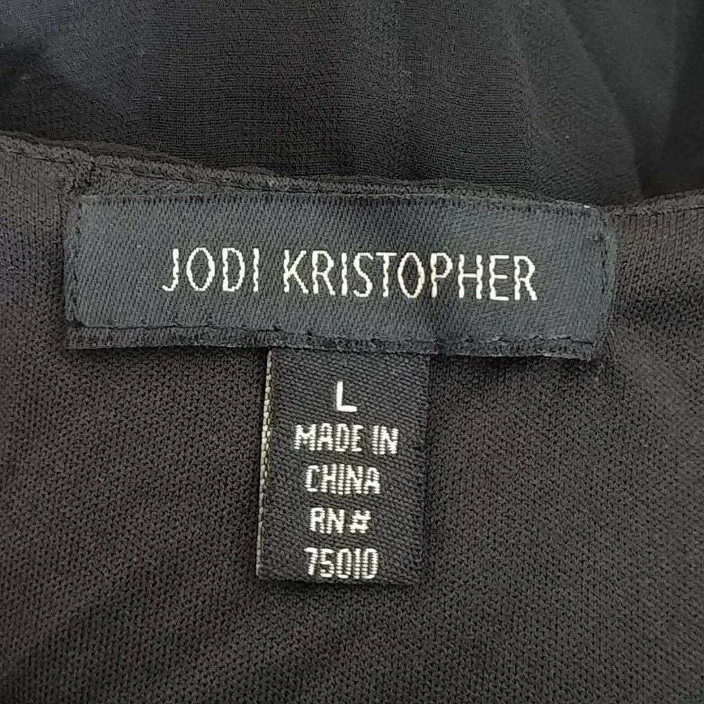 Jodi Kristopher Black Boho Style Dress Size Large - Picture 9 of 10